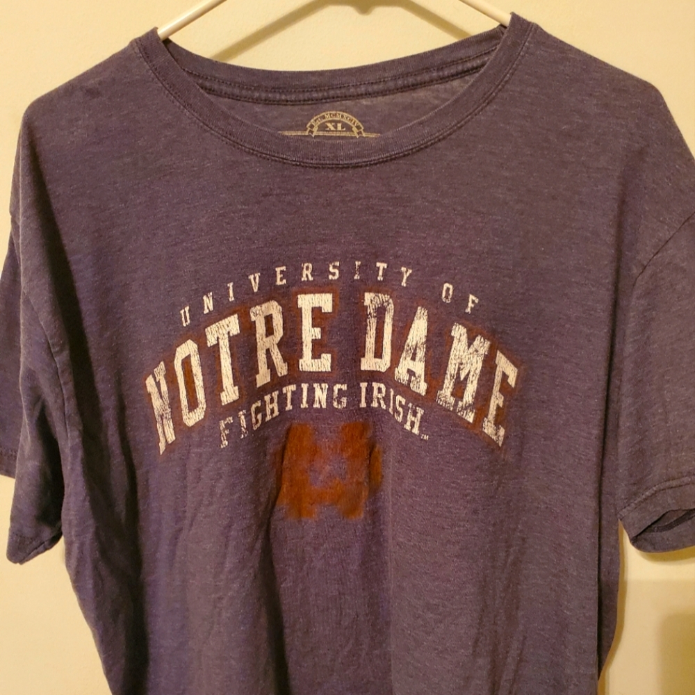 Notre Dame Short sleeve shirt sz XL
